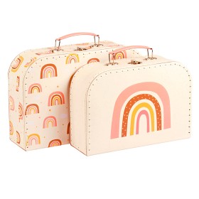 Bild på A Little Lovely Company Resväska 2-pack (Rainbows)