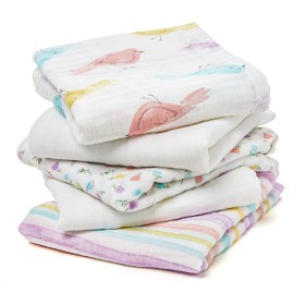 Bild på Aden By Snuttefiltar Muslin 5-pack (Fåglar)