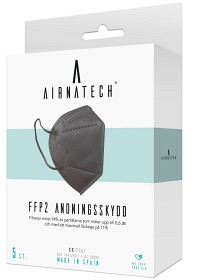 Bild på Airnatech Andningsskydd FFP2 Svart 5 st