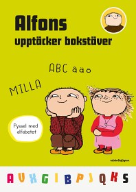 Bild på Alfons Åberg upptäcker bokstäver