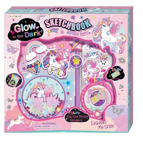 Bild på Anteckningsbok Unicorn med Penna & Självlysande Stickers