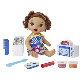 Bild på Baby Alive - Snackin' Treats Baby (Brown Curly Hair)