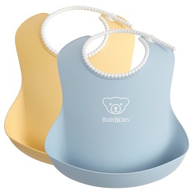 Bild på BabyBjörn Haklapp 2-pack (Blekgul/Blekblå)