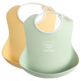 Bild på BabyBjörn Haklapp 2-pack (Blekgul/Blekgrön)