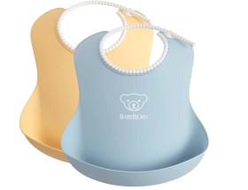 Bild på BabyBjörn Haklapp 2-pack (Pastellgul/Pastellblå)