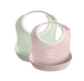 Bild på BabyBjörn Liten Haklapp 2-pack (Pastellgrön/Pastellrosa)
