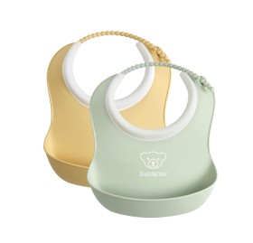 Bild på BabyBjörn Liten Haklapp 2-pack (Pastellgul/Patellgrön)