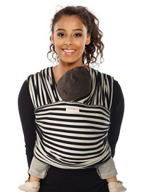 Bild på Babylonia Tricot-Slen Organic Bärsjal (Black and White Stripe)
