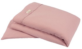 Bild på Babymatex Påslakanset Muslin Spjälsäng (Dusty Pink)