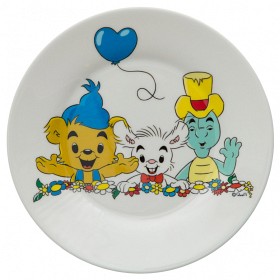 Bild på Bamse - Flat Tallrik Blomma - Bamse 50år