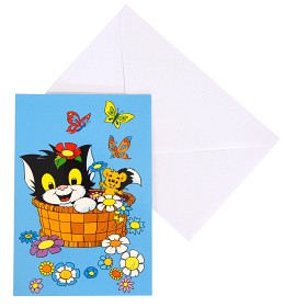 Bild på Bamse Gratulationskort (Katten Jansson och Husmusen)