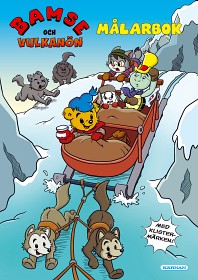 Bild på Bamse och vulkanön Målarbok