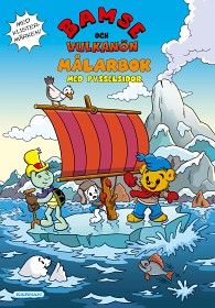 Bild på Bamse och vulkanön Målarbok med pysselsidor