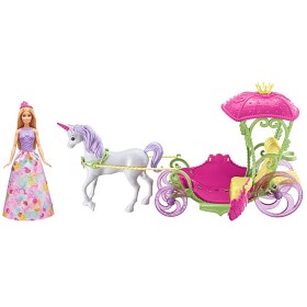 Bild på Barbie Docka med enhörning och vagn