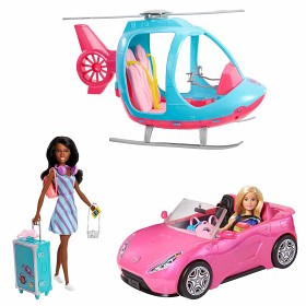 Bild på Barbies reseäventyr med bil och helikopter 