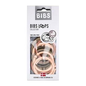 Bild på BIBS Barnvagnsringar 12-pack (Peach Sunset/Woodchuck/Dark Oak)