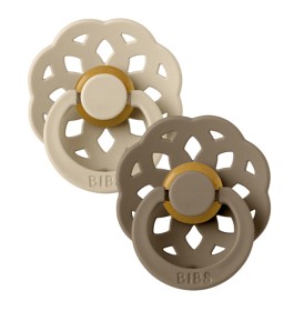 Bild på BIBS Boheme Latex Napp 2-pack 0-6m (Vanilla/Dark Oak)