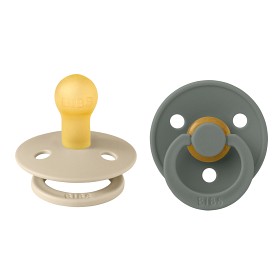 Bild på BIBS Colour 2-pack Latex Napp 0-6 mån (Vanilla/Pine)