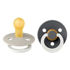 Bild på BIBS Colour Latexnapp 2-pack Size 1 (Sand Glow/Iron Glow)