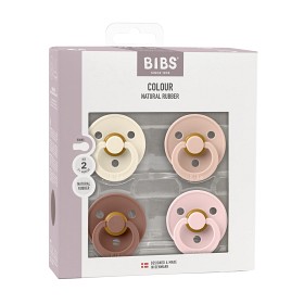 Bild på BIBS Colour Latexnapp 4-pack Size 2 (Ivory/Blush/Woodchuck/Blossom)