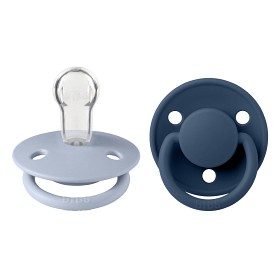 Bild på BIBS De Lux 2-pack Silikon Napp Onesize (Dusty Blue/Steel Blue)