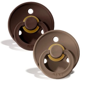Bild på BIBS Colour Latex Napp 2-pack 6-18m (Mocha/Dark Oak)