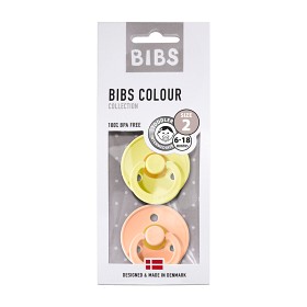 Bild på BIBS Napp Colour 2-pack 6-18m (Peach Sunset/Sunshine)