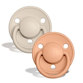Bild på BIBS De Lux Latex Napp 2-pack 0-6m (Vanilla/Peach)