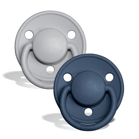 Bild på BIBS De Lux Latex Napp 2-pack 6-18m (Cloud/Steel Blue)