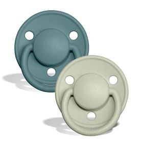 Bild på BIBS De Lux Latex Napp 2-pack 6-18m (Island Sea/Sage)