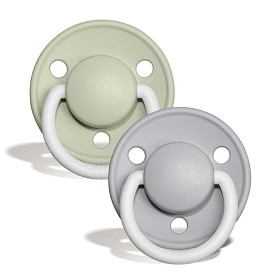 Bild på BIBS De Lux Latex Nattnapp 2-pack 0-6m (Sage/Cloud)