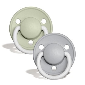 Bild på BIBS De Lux Latex Nattnapp 2-pack 6-18m (Sage/Cloud)