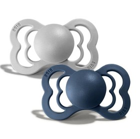 Bild på BIBS Supreme Latex Napp 2-pack 0-6m (Cloud/Steel Blue)