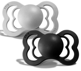 Bild på BIBS Supreme Latex Napp 2-pack 6-18 m (Cloud & Black)