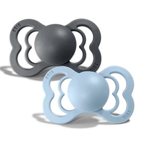 Bild på BIBS Supreme Latex Napp 2-pack 6-18m (Iron/Baby Blue)