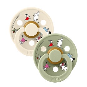 Bild på BIBS x Mumin Colour Latexnapp 2-pack Size 1 Friends (Ivory)