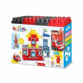 Bild på Byggklossar 42 delar (Brandstation)