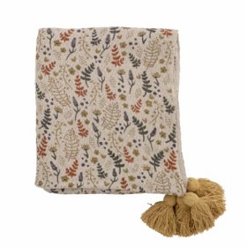 Bild på Bloomingville Filipa Filt Blomster (Beige)