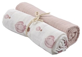 Bild på Borganäs Muslinfilt Ballong 2-pack (Rosa)