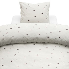 Bild på Borganäs Påslakanset 150x210 cm Körsbär (Sand)