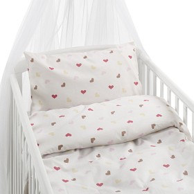 Bild på Borganäs Påslakanset Spjälsäng Hjärtrud (Beige)