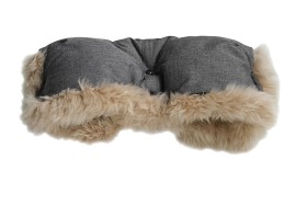 Bild på Bozz Handvärmare Lammskinn långhårigt (grå-melange linen)