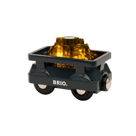 Bild på BRIO World 33896 Fraktvagn med guld och ljus