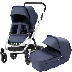 Bild på Britax Go Next2 Duovagn (Navy Melange Vitt chassi)