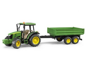 Bild på Bruder John Deere 5115M med tippsläp