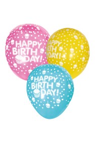 Bild på Buttericks Ballonger Happy Birthday 6-pack 