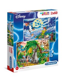 Bild på Clementoni Disney Pussel 2x60-bitar (Peter Pan + Djungelboken)