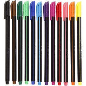 Bild på Colortime Fineliner Tuschpennor 12 st