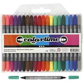 Bild på Creativ Company Colortime Dubbeltusch 20 st