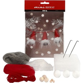 Bild på Creativ Company Ktreativt minikit Tomtenissar på snöre